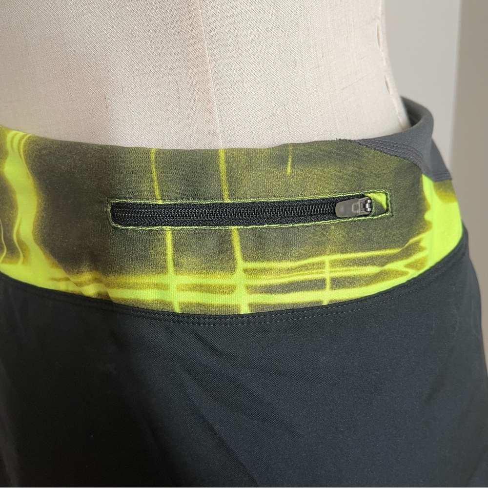 Nike Women’s Black Yellow Dri-Fit Tennis/Golf/Swim Skirt Panty Zip Pocket- SZ S - Picture 6 of 10